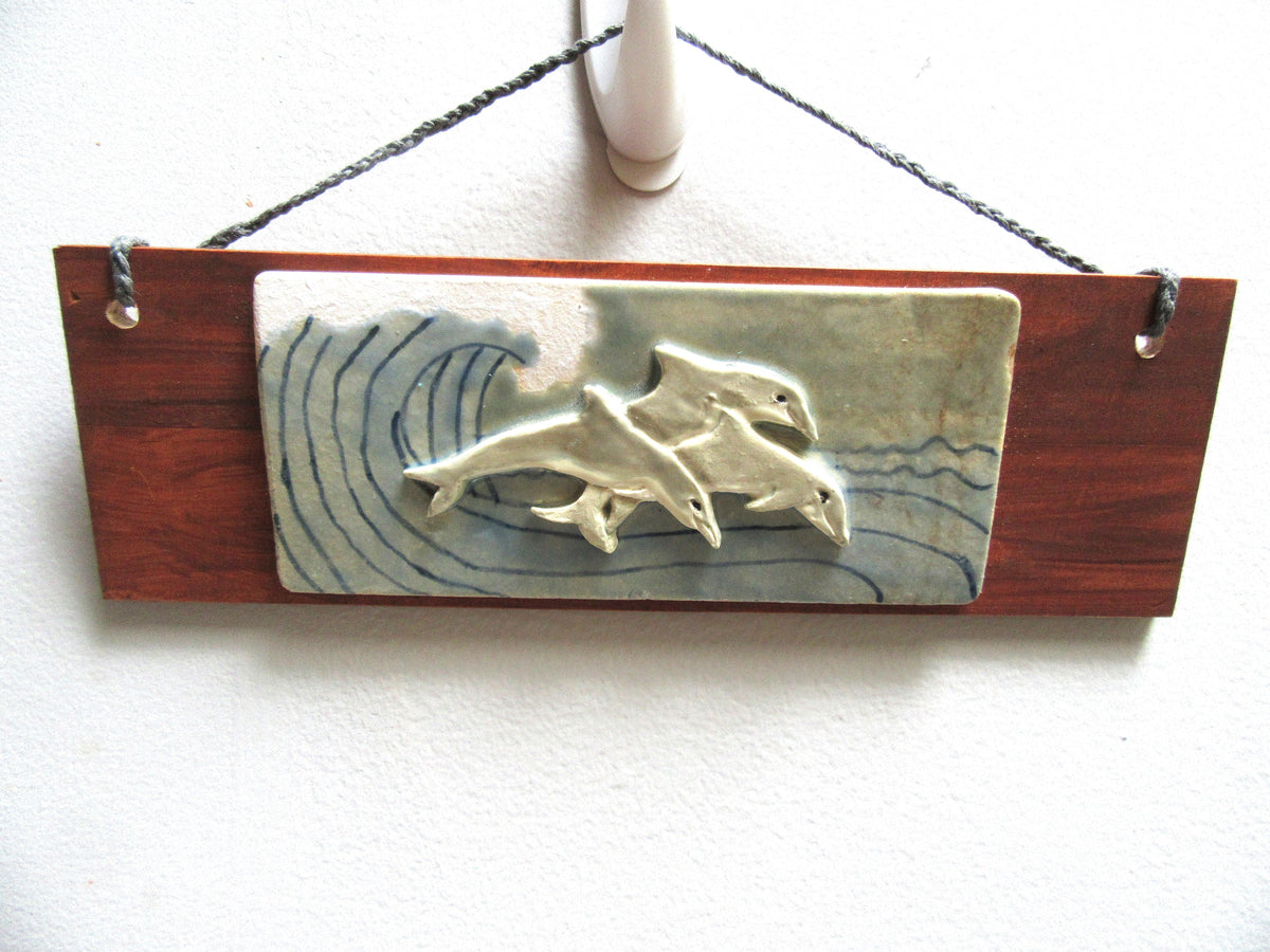 Tile/Wall Hanging/Stoneware - Dolphin