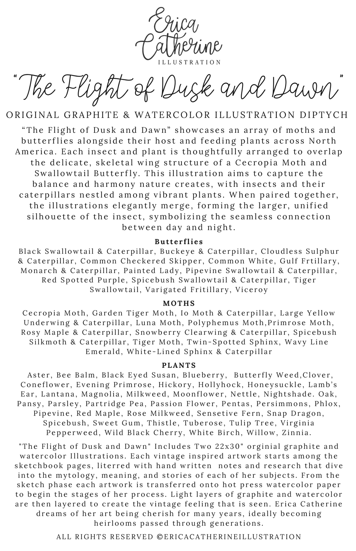 The Flight of Dusk and Dawn Original Artwork Diptych