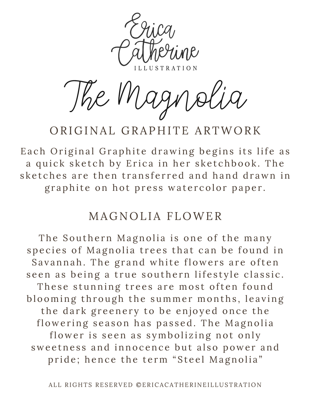 Magnolia Graphite Original Artwork