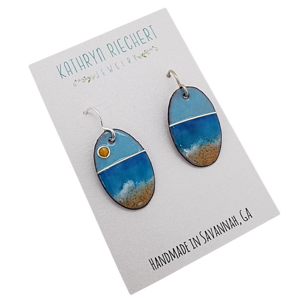 beach themed earrings by Kathryn Riechert