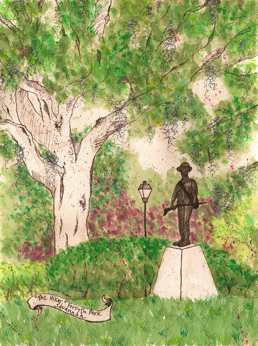 The Hiker, Forsyth Park - Art Print
