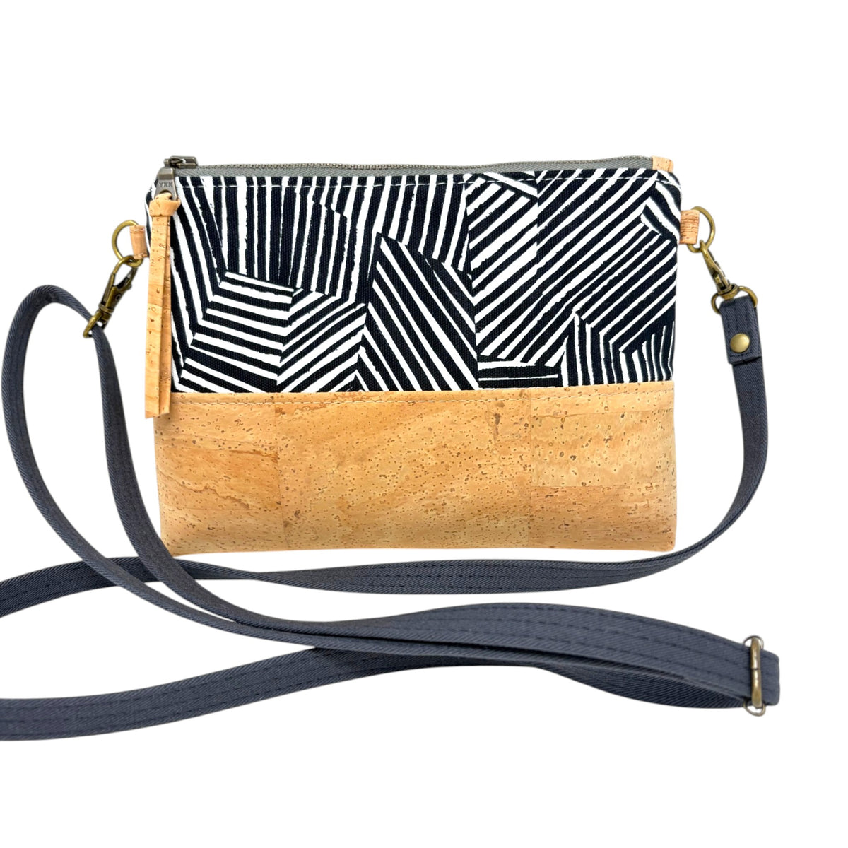 Mini Crossbody, Fabric & Cork