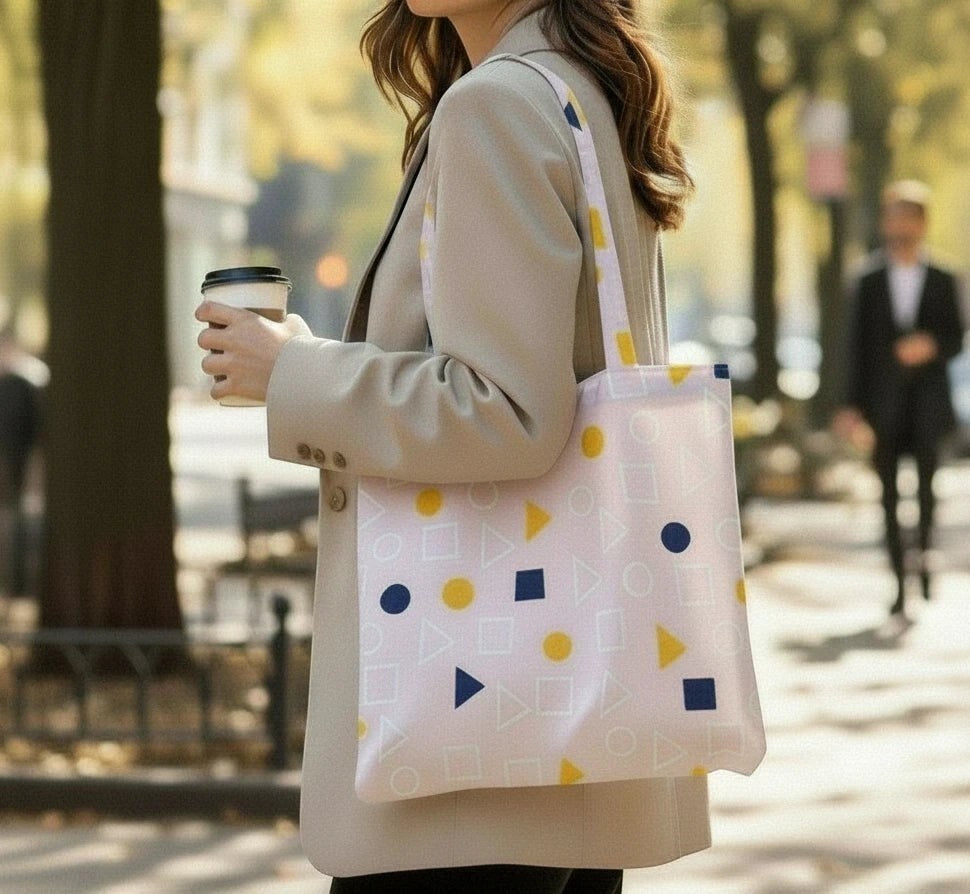 Simple Tote - Pink Geometry