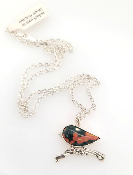 handmade bird necklace at Gallery 209