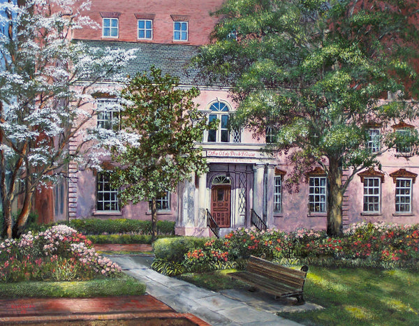 Gallery 209 artist Bill Rousseau painting of the Pink House