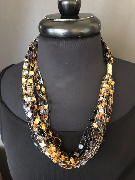 fiber art necklace at Gallery 209 Savannah