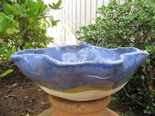 Bowl/Ruffled/Med Size/Stoneware