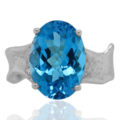 Swiss Blue Topaz Twilight Glow Ring