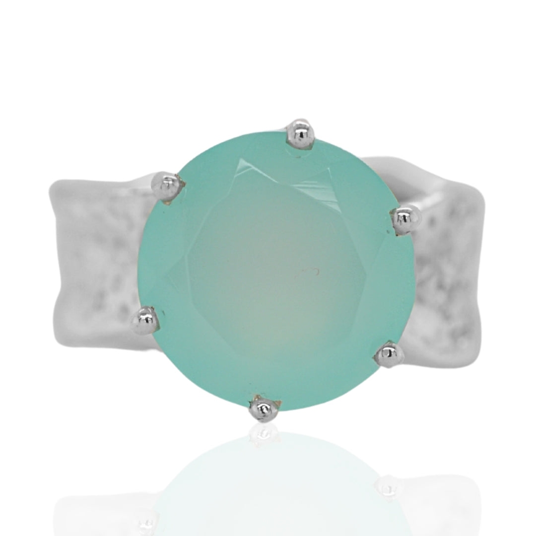 Peru Chalcedony Lily Burst Ring