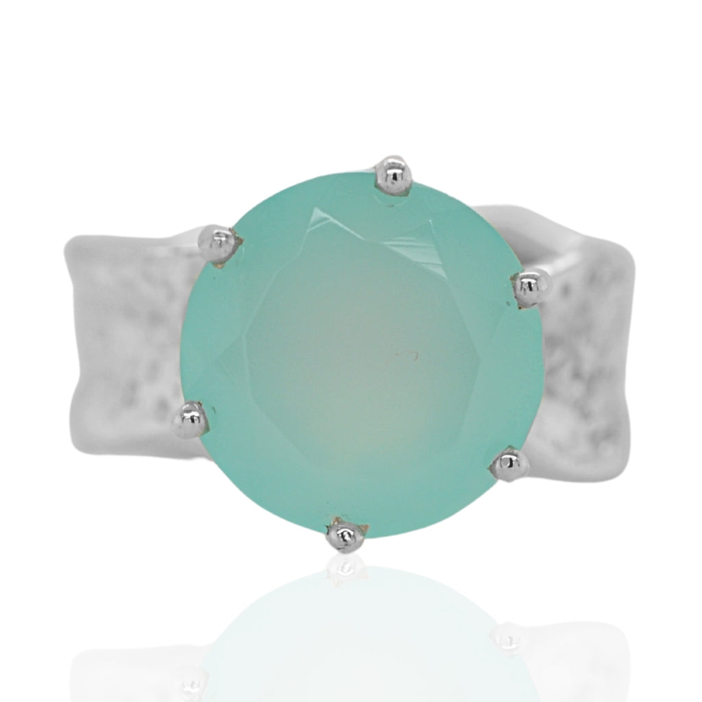 Peru Chalcedony Lily Burst Ring