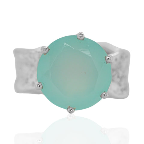 Peru Chalcedony Lily Burst Ring