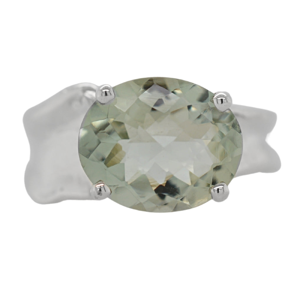 Green Amethyst Sunlit Path Ring