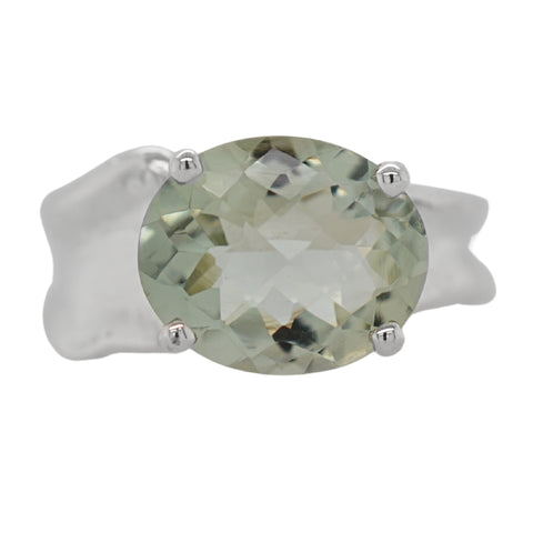 Green Amethyst Sunlit Path Ring
