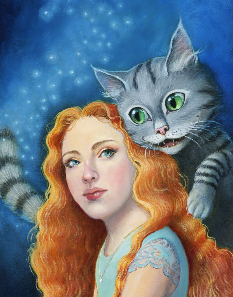 Alice & Cheshire Cat Print