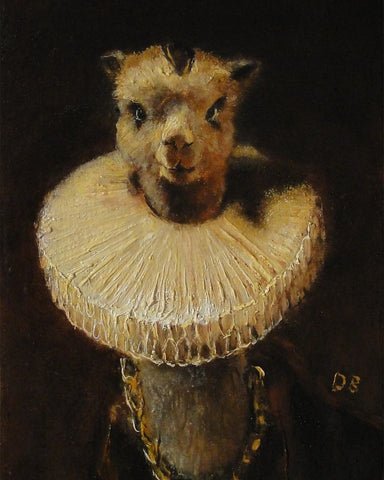 Alpaca with Ruff Print