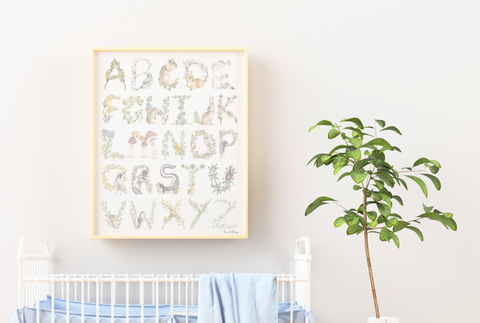 Woodland Alphabet Print