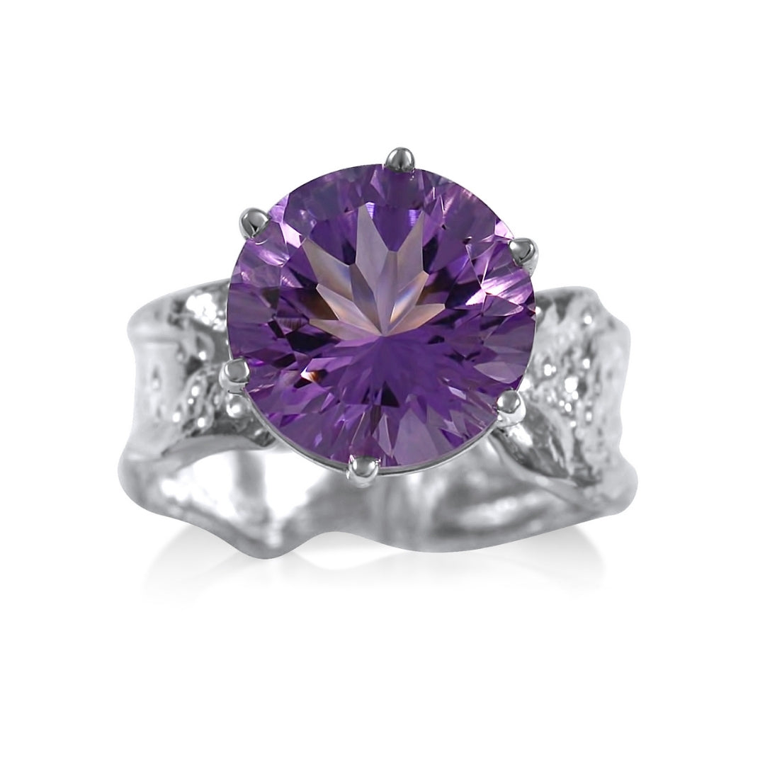 Amethyst Lily Burst Ring