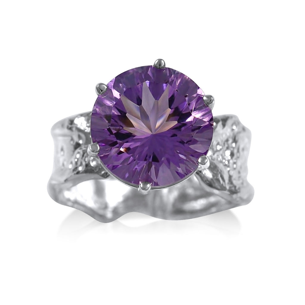 Amethyst Lily Burst Ring