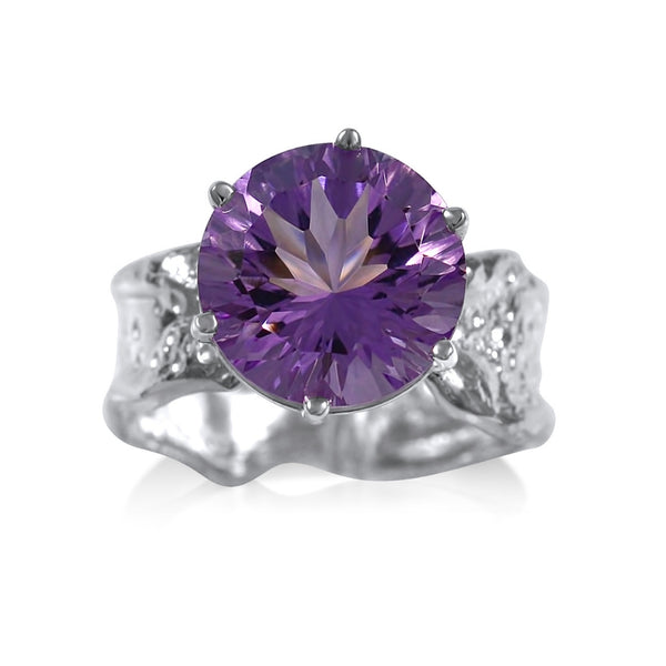 Amethyst Lily Burst Ring