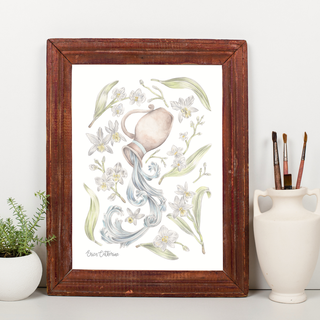 Aquarius Zodiac Sign Print