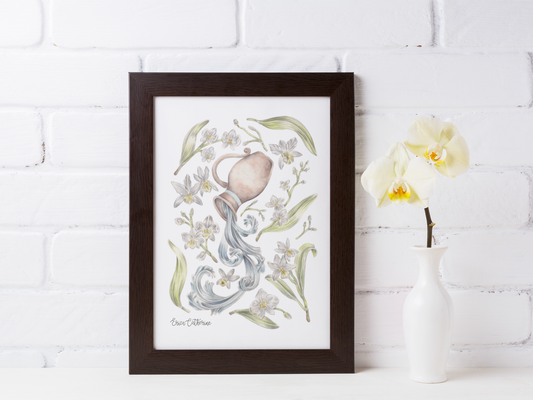 Aquarius Zodiac Sign Print