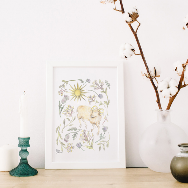 Aries Zodiac Sign Print