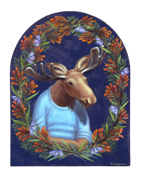 Atticus Moose Print