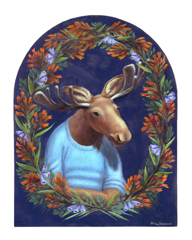 Atticus Moose Print