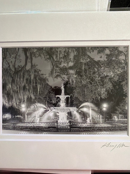 Forsyth Park Fountain B&W