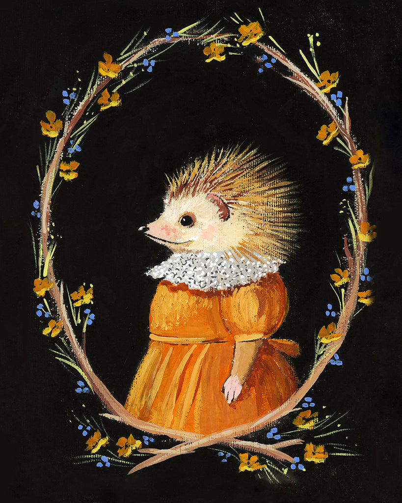 Beatrice Hedgehog Print