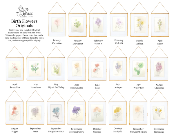 Birth Flower Original Artwork