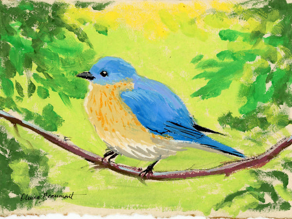Bonny Blue Bird Print