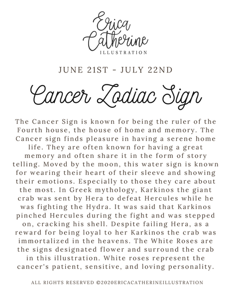 Cancer Zodiac Sign Print