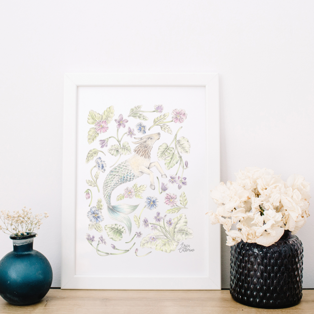 Capricorn Zodiac Sign Print