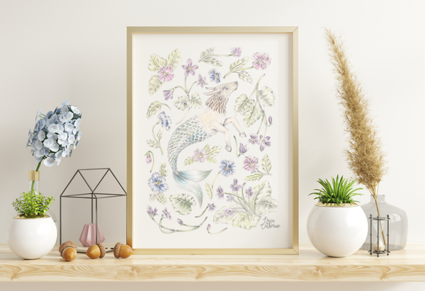 Capricorn Zodiac Sign Print by Erica Catherine Gallery 209