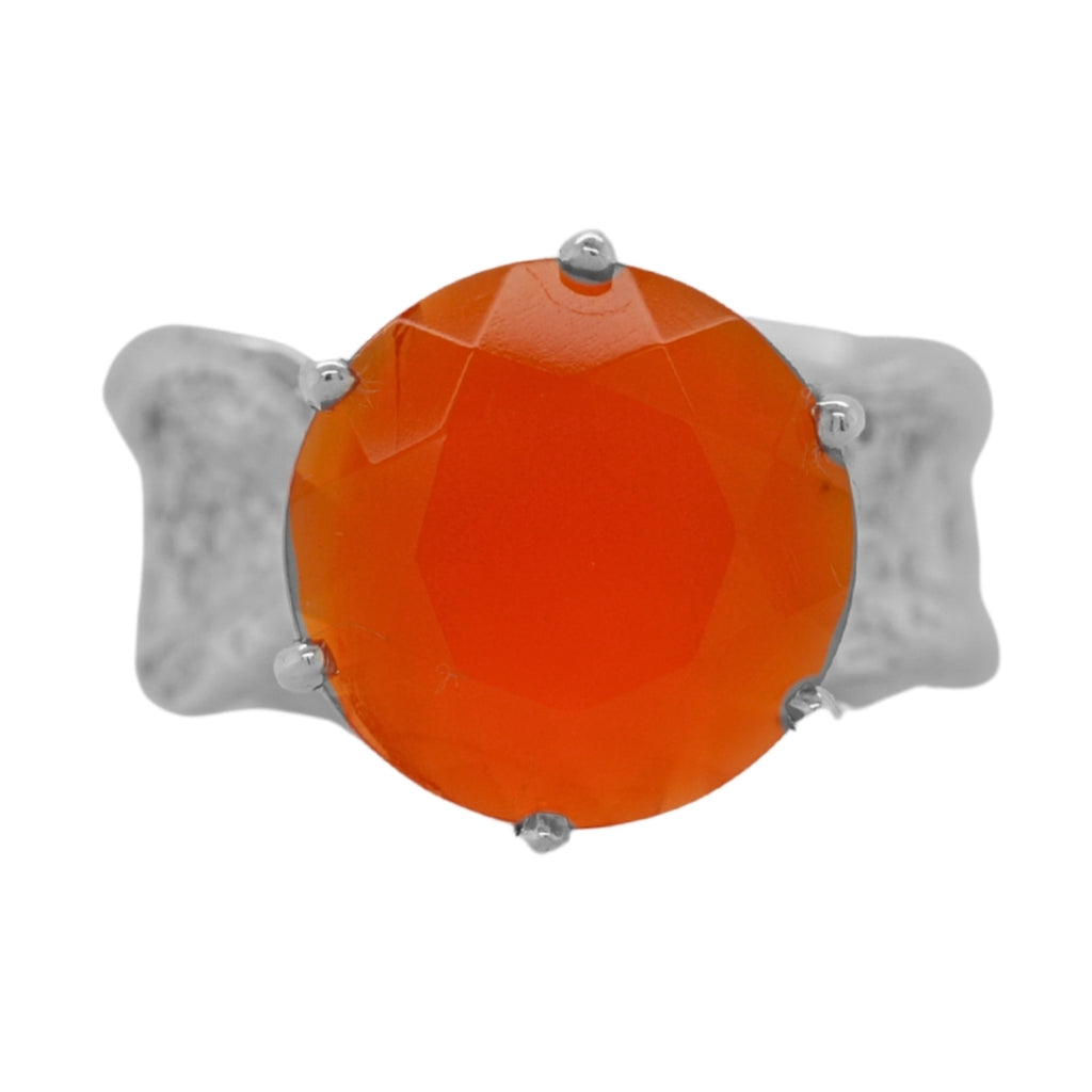 Carnelian Lily Burst Ring