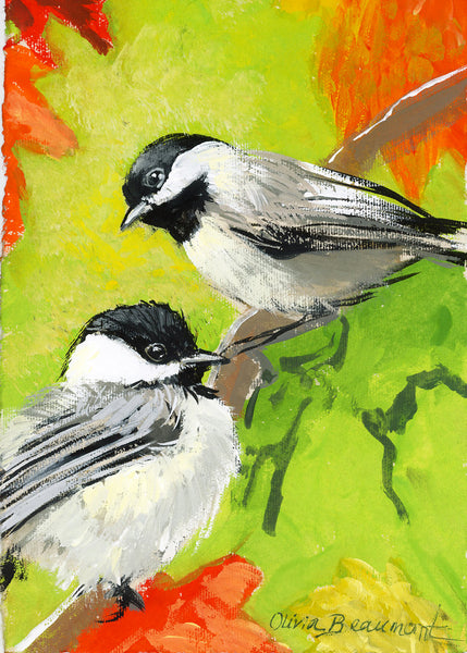 Chickadees Print