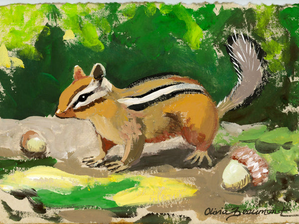 Chippy Business Chipmunk Print
