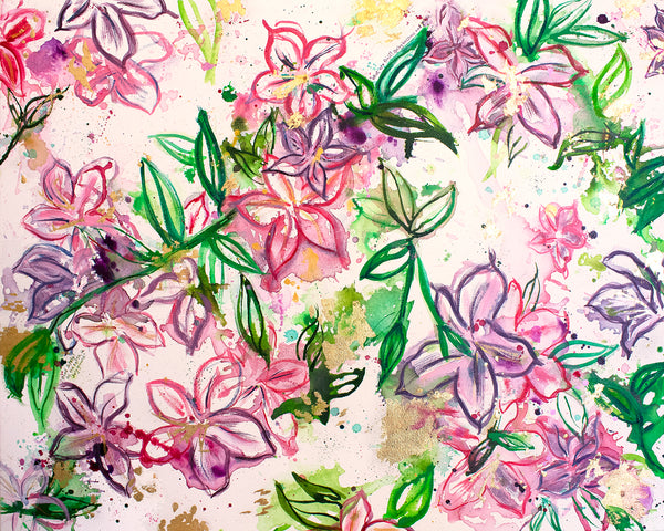 Christina Rossetti (azaleas) - Giclee Art Print by Tamara Garvey