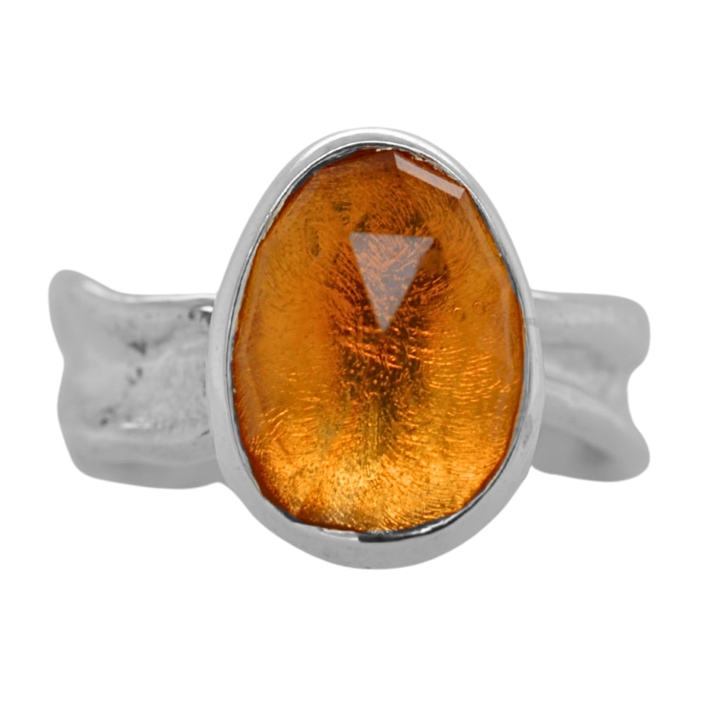 Citrine Freeform Ripple Ring