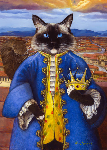 Emperor Cloonie Cat Print
