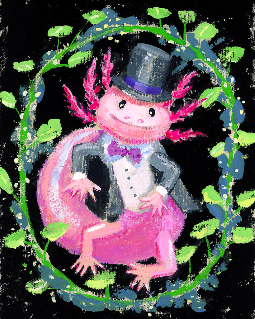 Fin Swimmington Axolotl Print