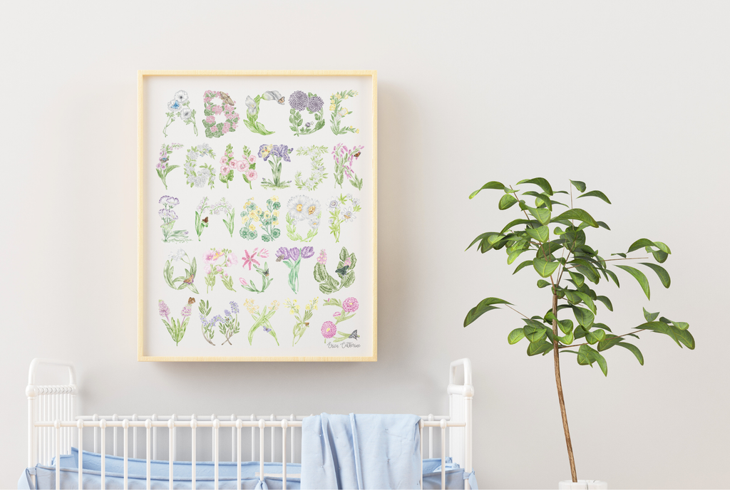 Floral Alphabet Print