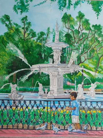 Forsyth Fountain Print