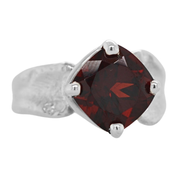 Garnet Orchid Ring