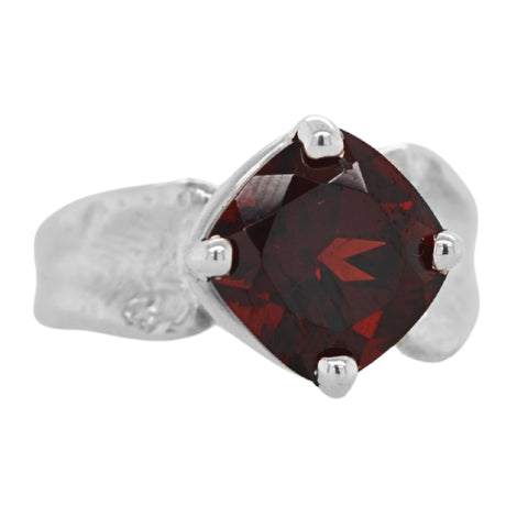 Garnet Orchid Ring