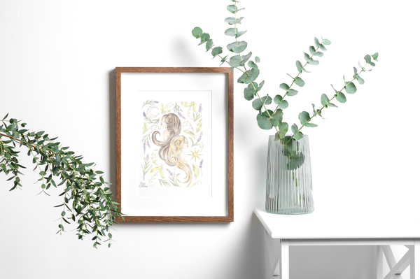Gemini Zodiac Sign Print by Erica Catherine Gallery 209