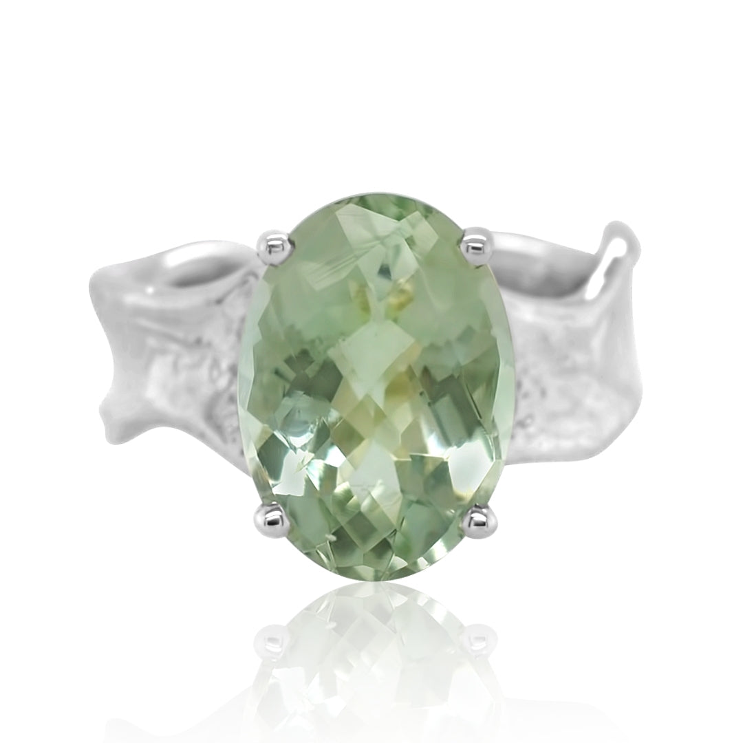 Green Amethyst Twilight Glow Ring