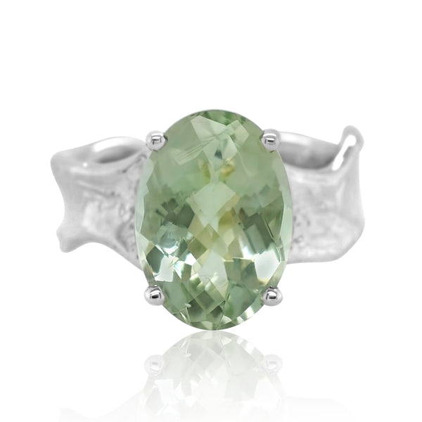 Green Amethyst Twilight Glow Ring