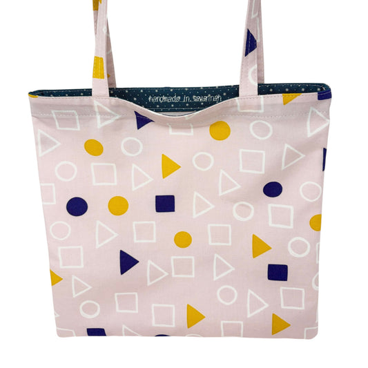 Simple Tote - Pink Geometry